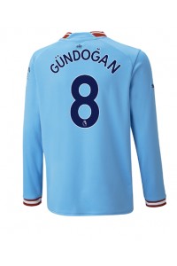 Fotbalové Dres Manchester City Ilkay Gundogan #8 Domácí Oblečení 2022-23 Dlouhý Rukáv
